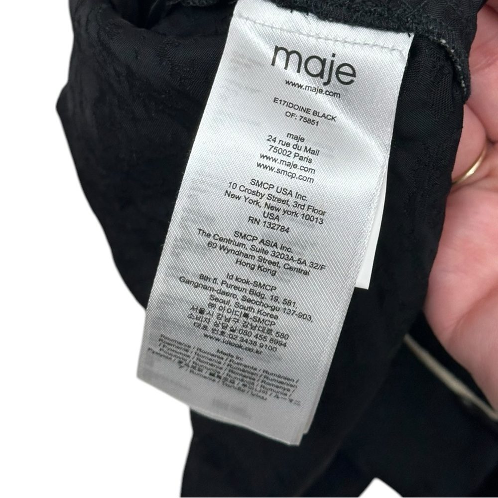 Maje Black Shorts Ruffle Pocket - Picture 6 of 8